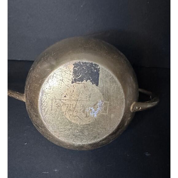 Large Vintage Smith & Hawken Art Deco Round Brass Watering Can Turkey - 16" Long - Picture 5 of 5